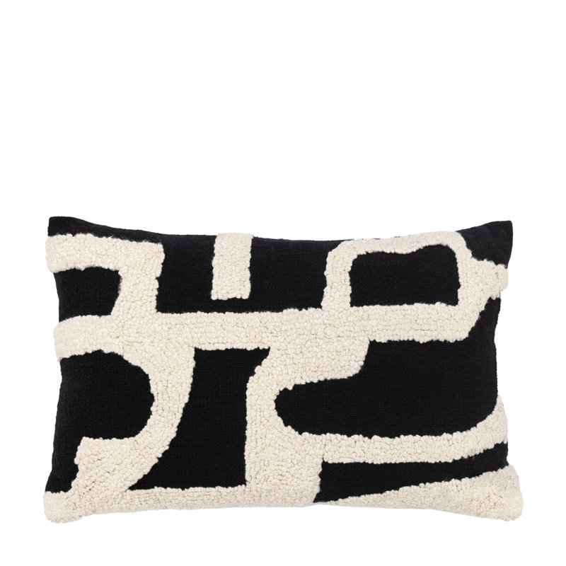 Abstract Square Throw Cushion, Blue
