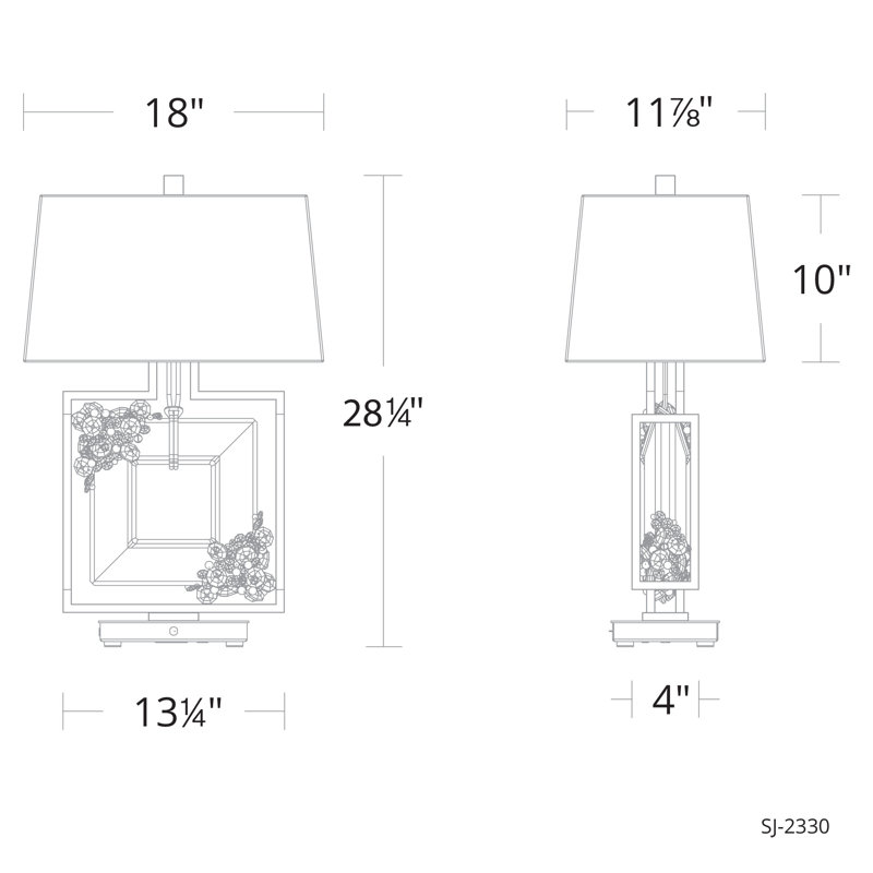 Eva Table Lamp, Black