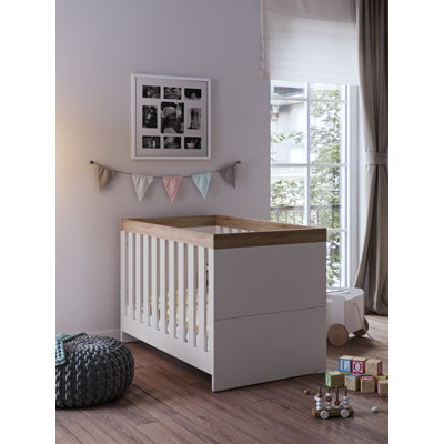 Little Acorns Burlington Cot Bed - Cashmere & Truffle Oak - 140 x 70cm