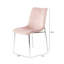 Ambermarie Velvet Modern Dining Chairs with Metal Chrome Metal Legs, Upholstered Armless Dinner Chairs-796964301
