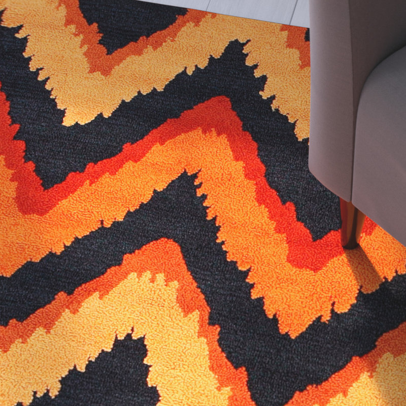 Tapis Chic Chevron Felecia Orange, 7'6" x 9'6"