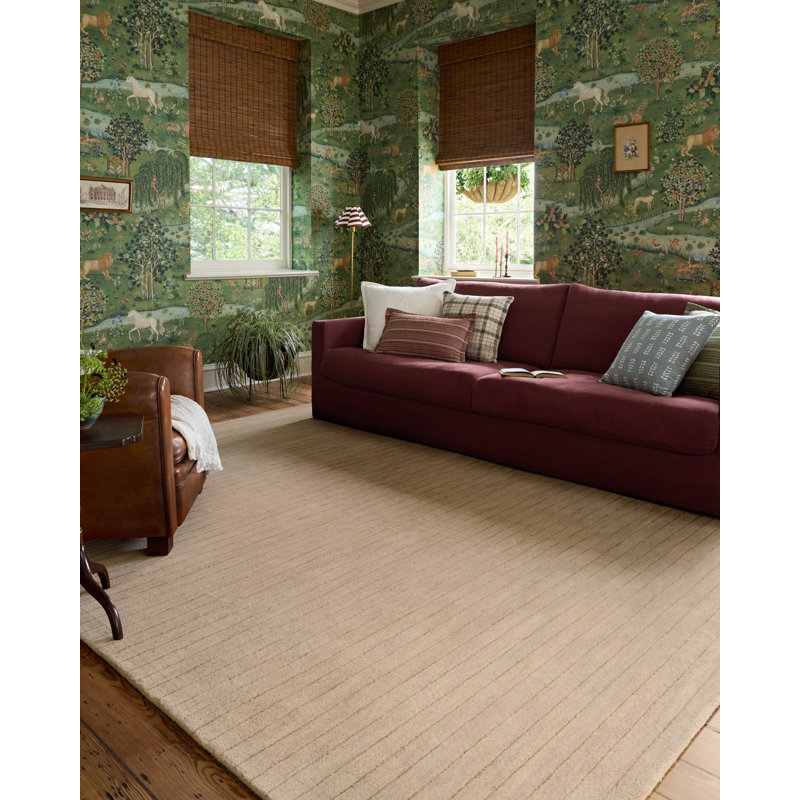 Chris Loves Julia x Loloi Henry Beige / Wheat Area Rug, Rectangle 9'3" x 13'