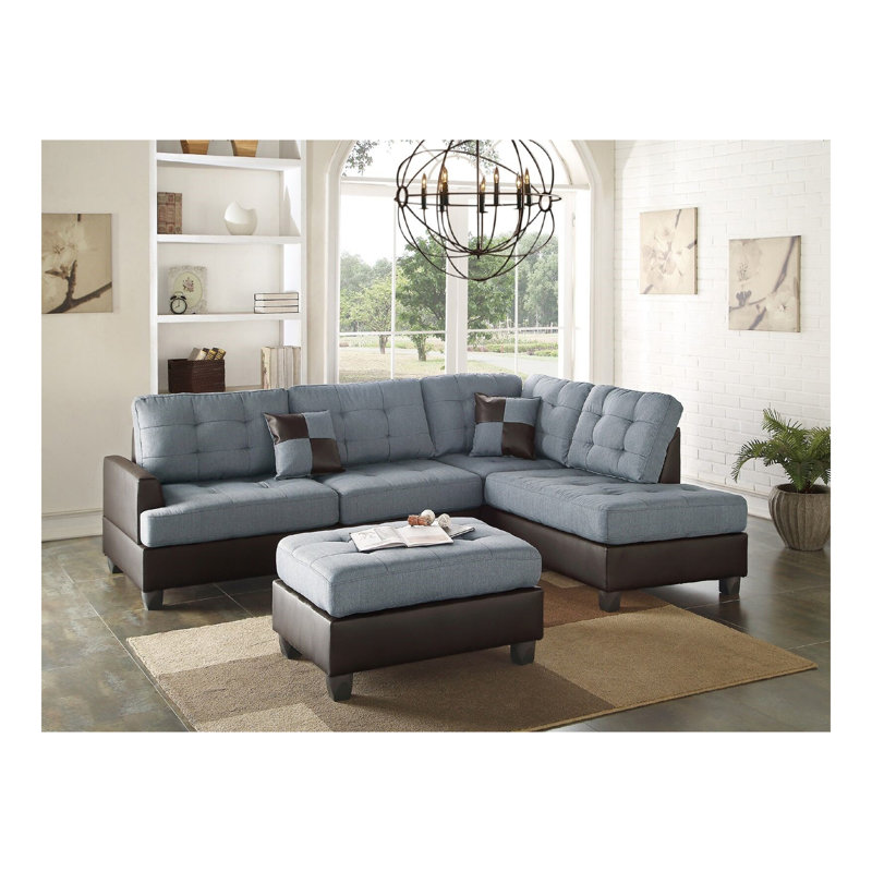 Canapé modulaire contemporain capitonné 3 pièces