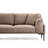 Mocha Corner Sofa with Beech Wood Frame & Black Metal Legs, 100% Polyester Fabric | 100% Dry-Cleanable | Dimensions: 100.4 x 59.1 x 25.6 inches | Includes 2 Cushions, Perfect for Industrial & Scandinavian Style Living Rooms-213249079-213249077