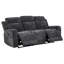 Ensemble de canapé inclinable électrique en chenille 2 pièces Heitzman - Gris foncé-122875226