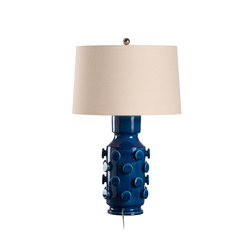Ungaro Table Lamp, Dark Natural, Blue