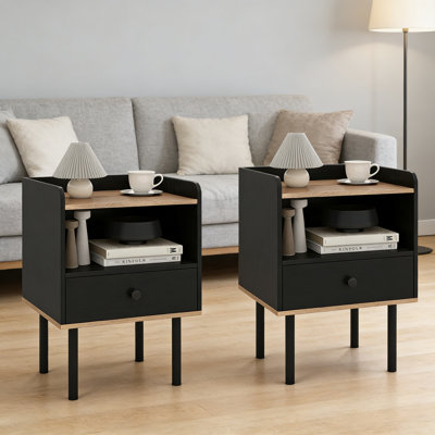 41cm W Manufactured Wood Bedside Table
