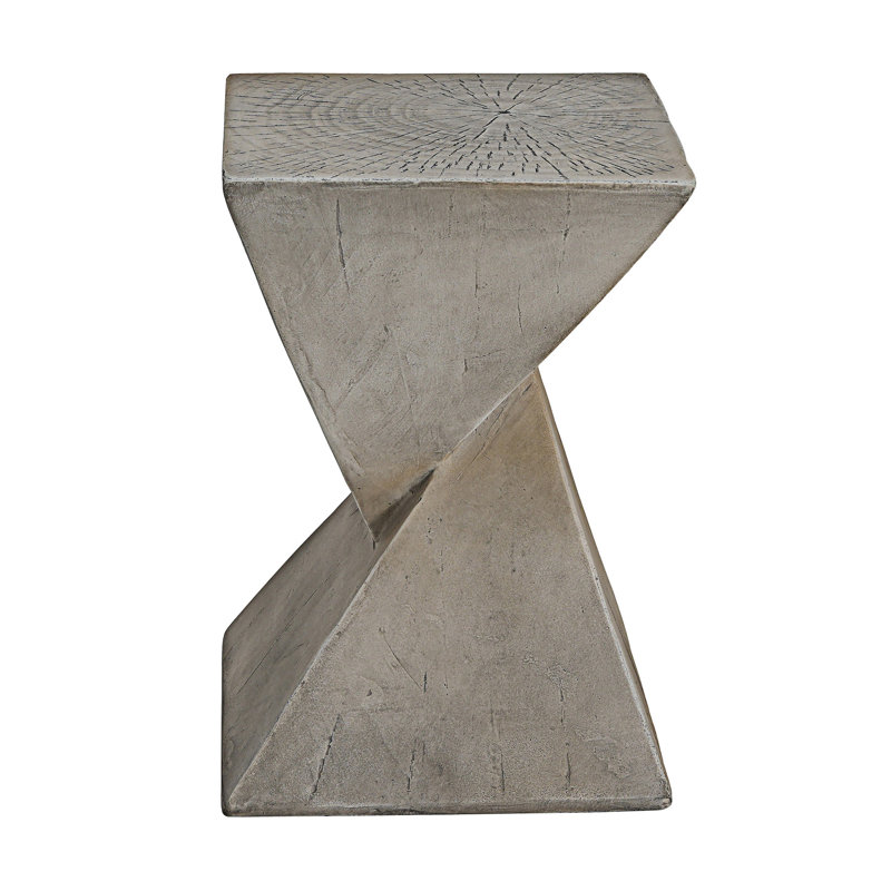 Outdoor Side Table, Light Gray