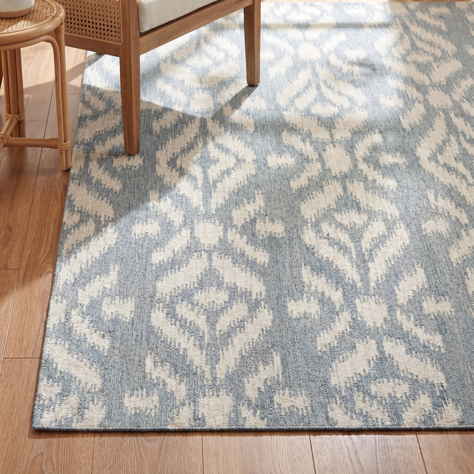 Truman Gray Brown Hand-Tufted Wool Rug, Rectangle 5' x 8'
