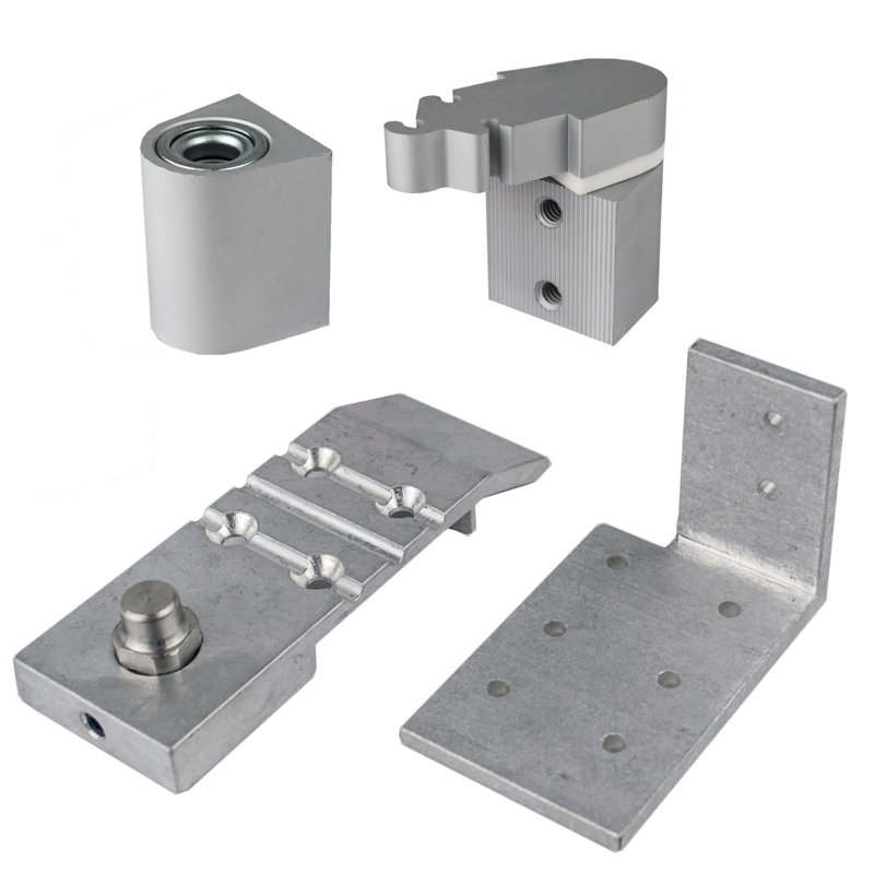 Aldora Style 3/4 in. Left Hand Offset Door Pivot Hinge Set for Adams Rite Type Storefront Door, Aluminum