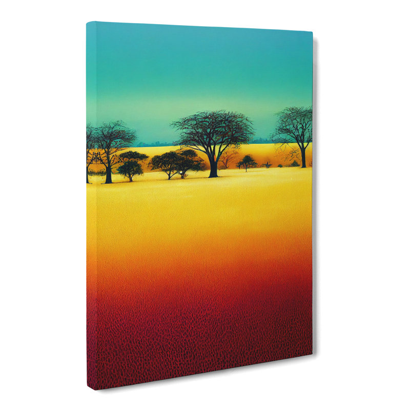 Safari Landscape View - Wrapped Canvas Print, 50cm H x 35cm W x 3cm D