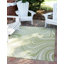 Tapis intérieur / extérieur vert Brodus-712332316