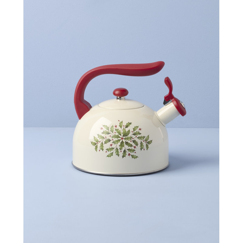 Holiday Metal Tea Kettle