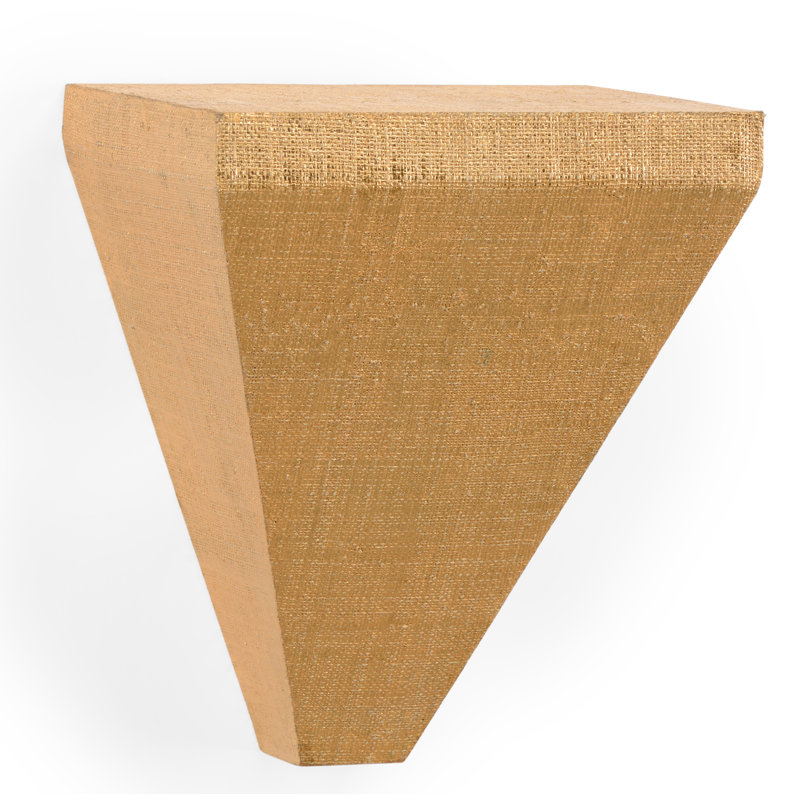 Raffia Floating Shelf, Gold