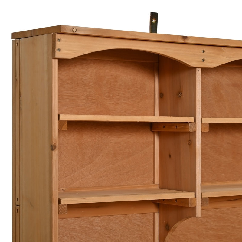 Grand banc de rempotage en bois de sapin, Natural Wood