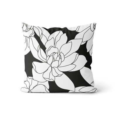 Cushion 18 X 18 Gerbe Black And White