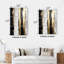 Minimal Joy en noir et or, art abstrait sur toile, ensemble d'art mural-632332832