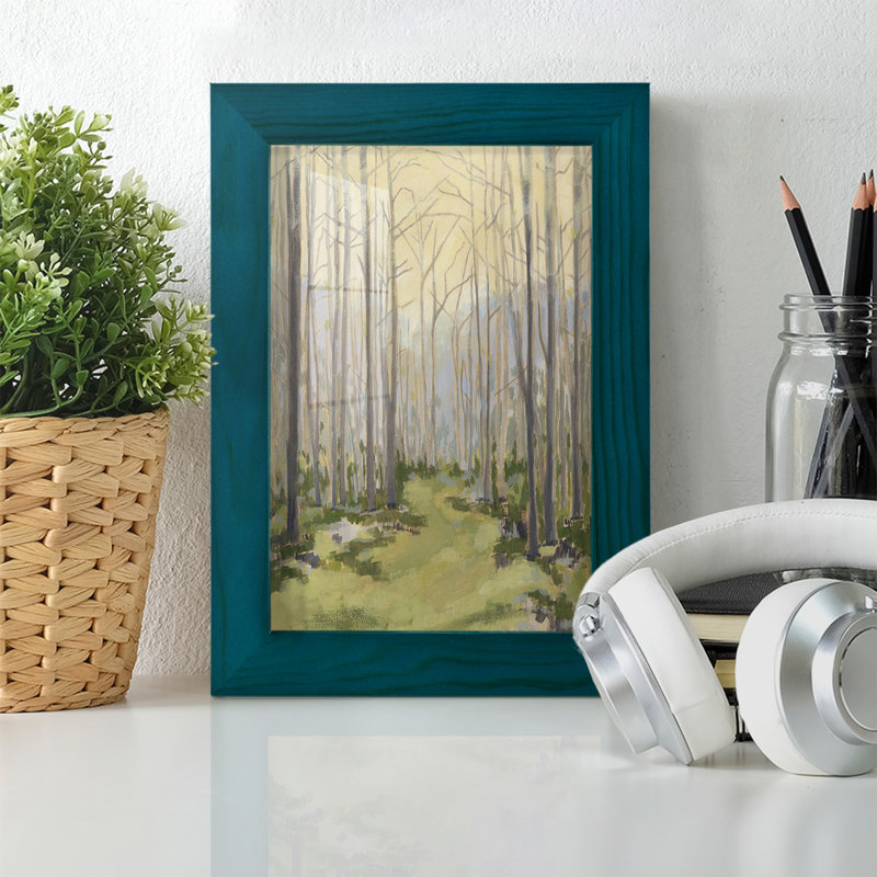 «Delicate Forest I», reproduction de cadre photo simple, H 6 po x l 4 po x P 1 po, Bleu