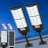 21.75" Black Motion Sensing Dusk To Dawn Solar Led Street Light With Remote Control