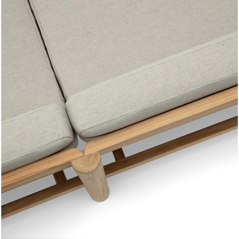 Haven 62.5'' Wide Teak with Sunbrella® Cushions, Sunbrella Ashe