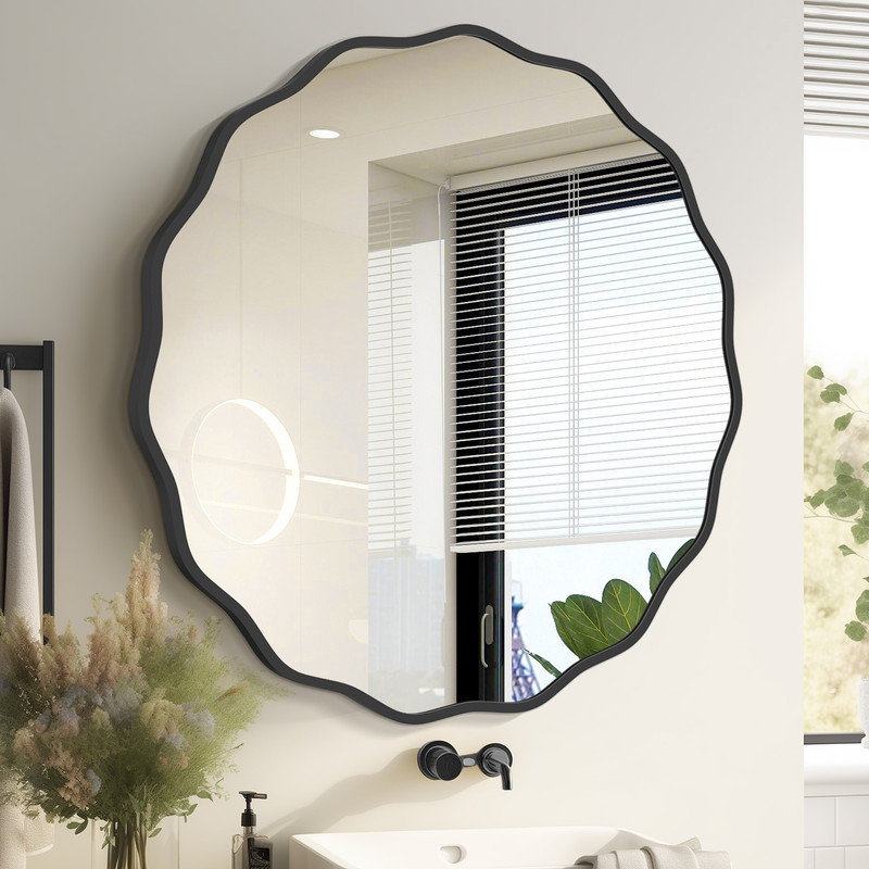 Miroir Elegant, Noir, noir, noir, noir, 32 po x 32 po