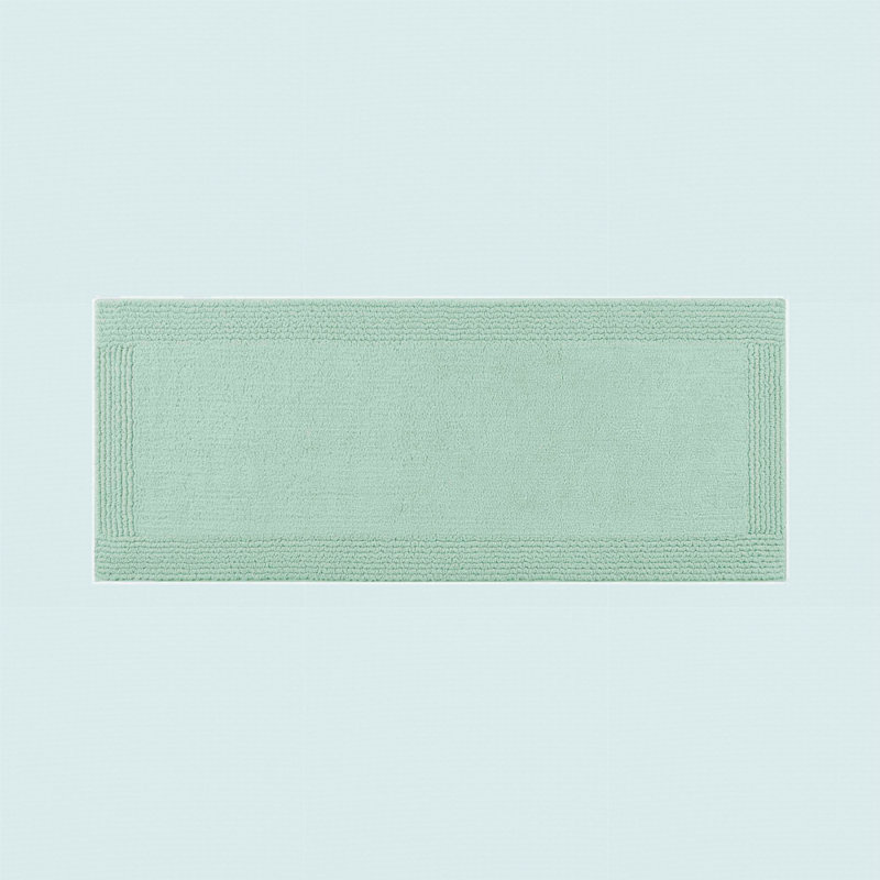 1 tapis de bain réversible 100% coton touffeté 3000 g / m², L 72 po x l 24 po, Vert