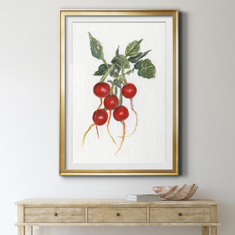 Garden Fresh Radish - Reproduction de photo encadrée sur papier, Doré, H 26,5 po x l 36,5 po x P 1,5 po