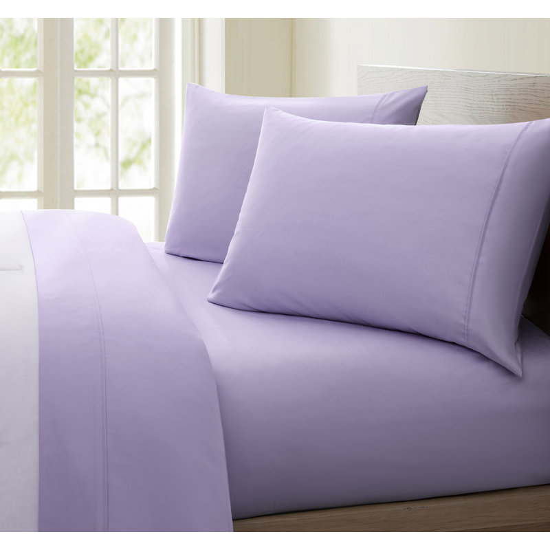 Ensemble de draps Neesa 1200, Ensemble de draps pour très grand lit californien, Violet