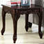 Table de salon cerisier foncé 3 pièces, détails ornés, tables basses et de bout, détails de style traditionnel, pour tables de coin