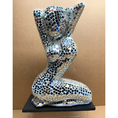 Abstract Glass Mirror Figurine