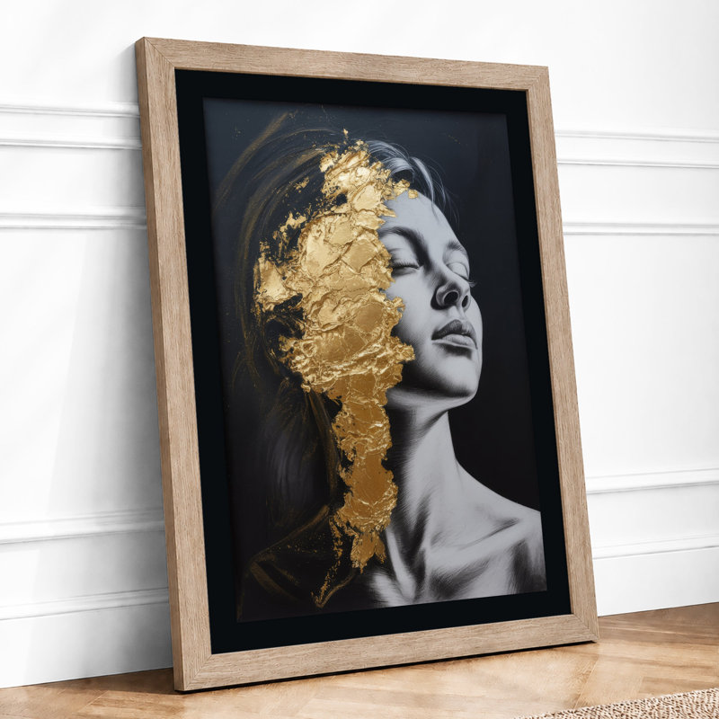 Woman In Gold Modern - Print, Oak, A4 - 29.7 x 21.0 cm