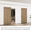 Concealed Invisible Magic Prefinished/Laminated Brown Sliding Doors With Installation Hardware Kit and Door Handle, Brown-121848605-121848601