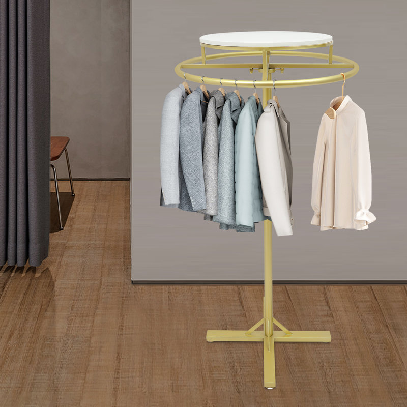 51.8In Rotating Round Clothing Rack, Clothing Display Rack