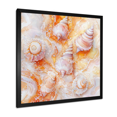 Lumineux tourbillon de coquillages I - art mural coquillages
