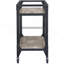 Rustic Oak & Charcoal Finish Serving Cart