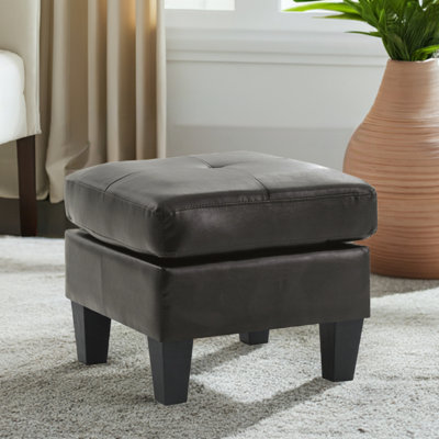 Delesha Faux Leather Ottoman