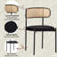 Tufted Velvet Upholstered Metal Parsons Chair in Black