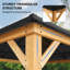 Abri de jardin permanent en bois 13 pi L 11 pi. X P 11 pi. D Pavillon de jardin en bois massif avec double toit