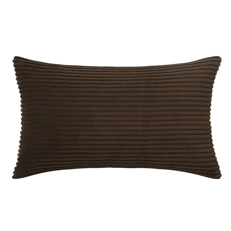 Striped Throw Pillow, Chocolate