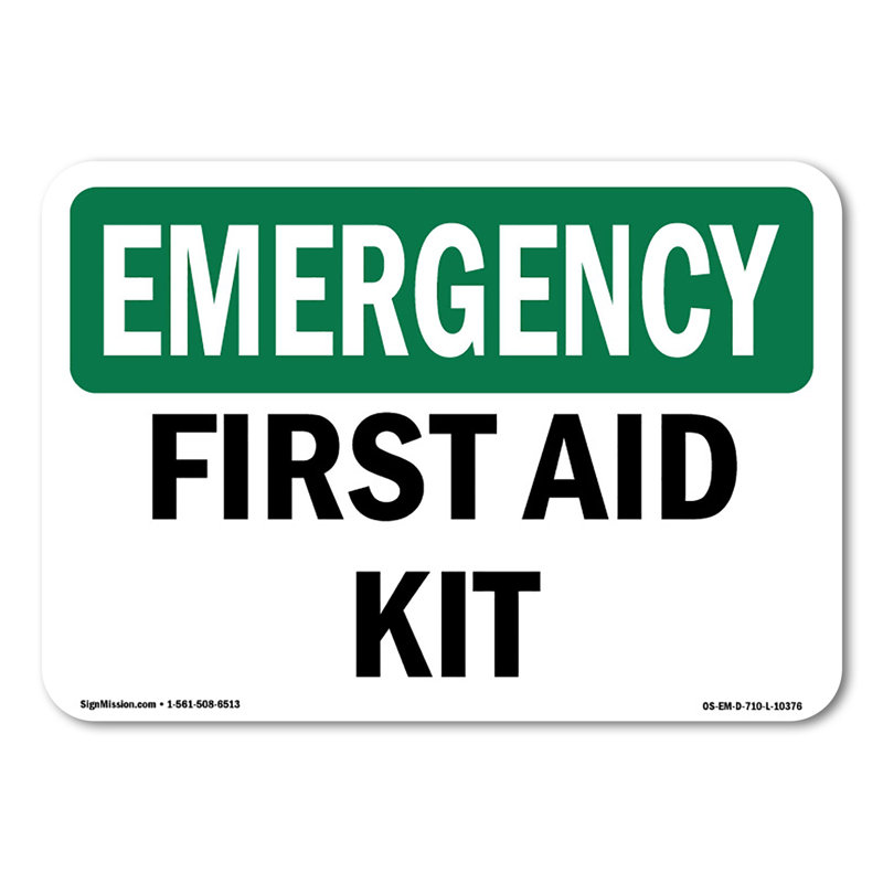 First Aid Kit Decal 14" X 10"