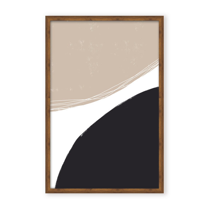 Abstract Joyful Harmony by  - Picture Frame Painting on Paper, 48" H x 32" W x 1.125" D, Framed Print, Black
