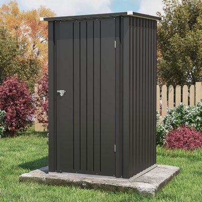 3 ft. W x 3 ft. D Metal Lean-To Storage Shed
