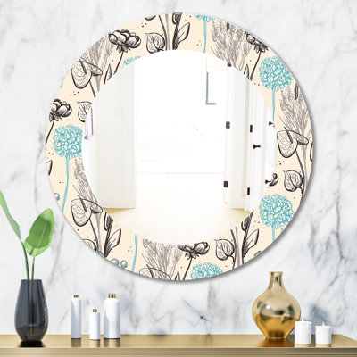 Vintage Flower Accent Mirror
