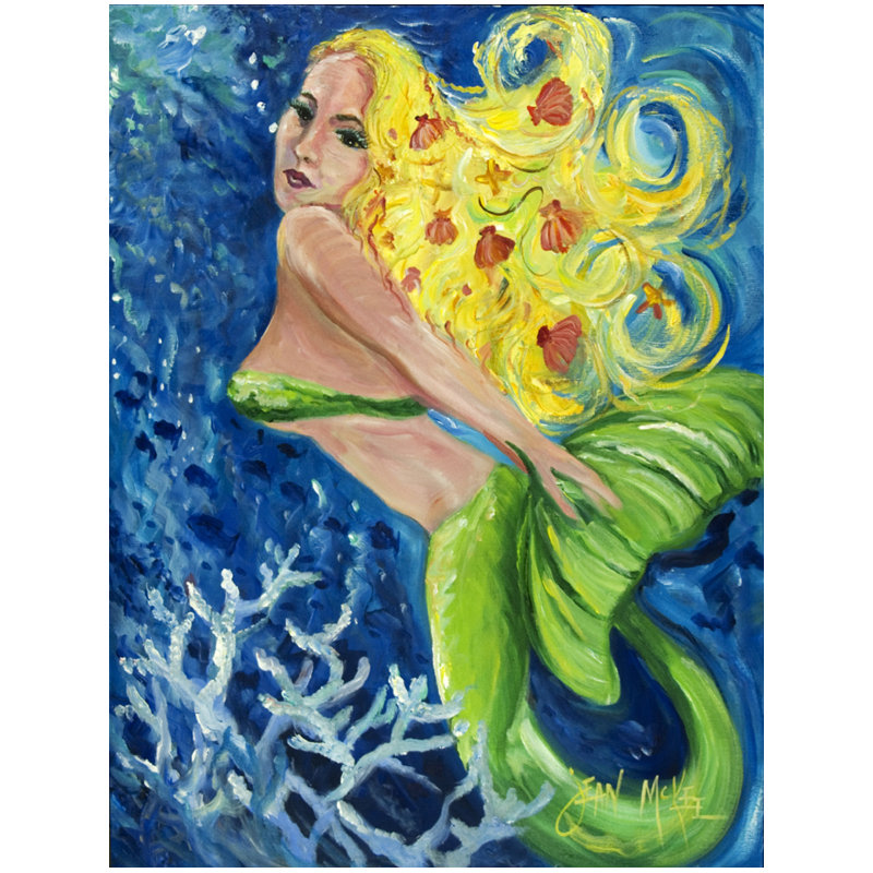 Drapeau de jardin 2 côtés blonde sirène