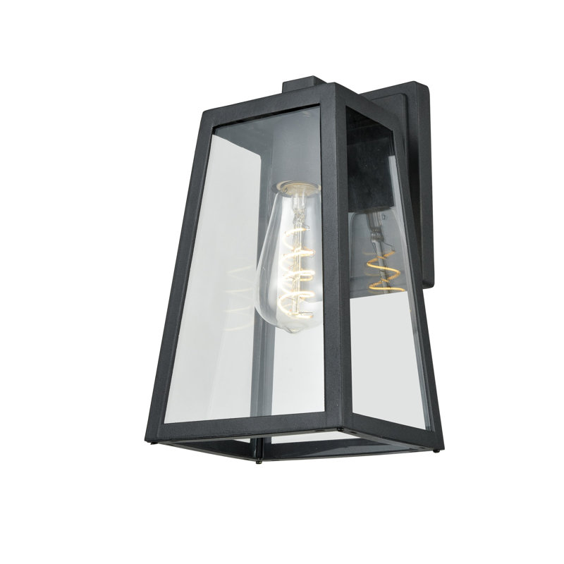 Appliquee à bras extérieur 11,5 po 1 ampoule noir Ardentown