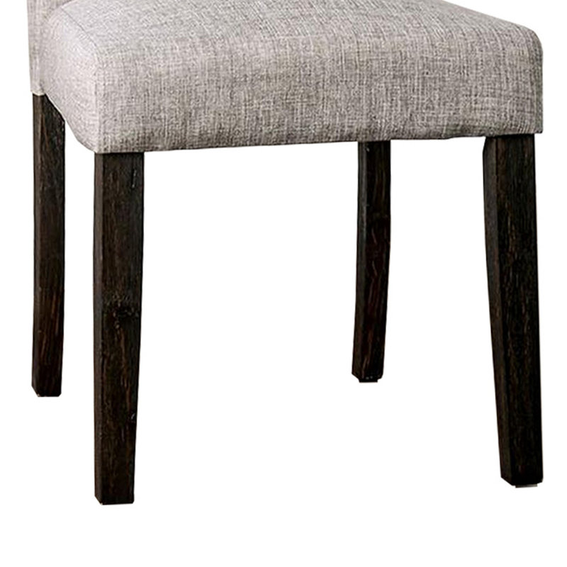 19'' H Tufted Linen Upholstered Parsons Chair