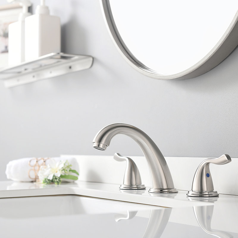 Widespread 2-handle Bathroom Faucet with Drain Assembly