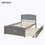 Lit plateforme simple avec lit gigogne-1691682282