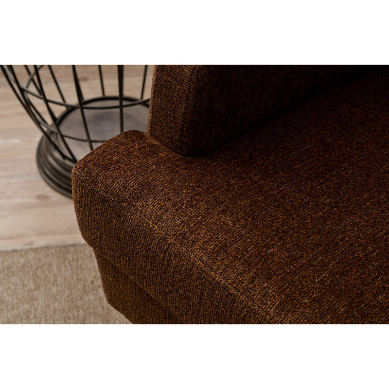 Fauteuil à oreilles, Mélange de polyester brun