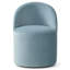 Petit fauteuil de coiffeuse pivotant en velours entièrement assemblé avec roulettes cachées-1379909528